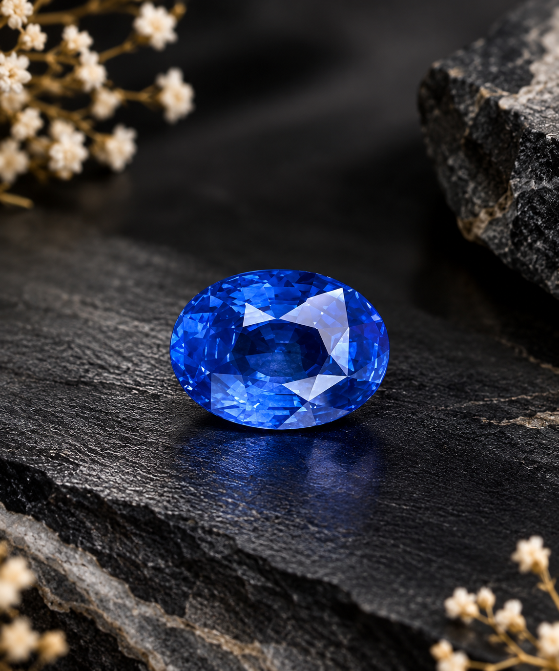 Blue Sapphire (Unheated) â€“ 7.04 Carats