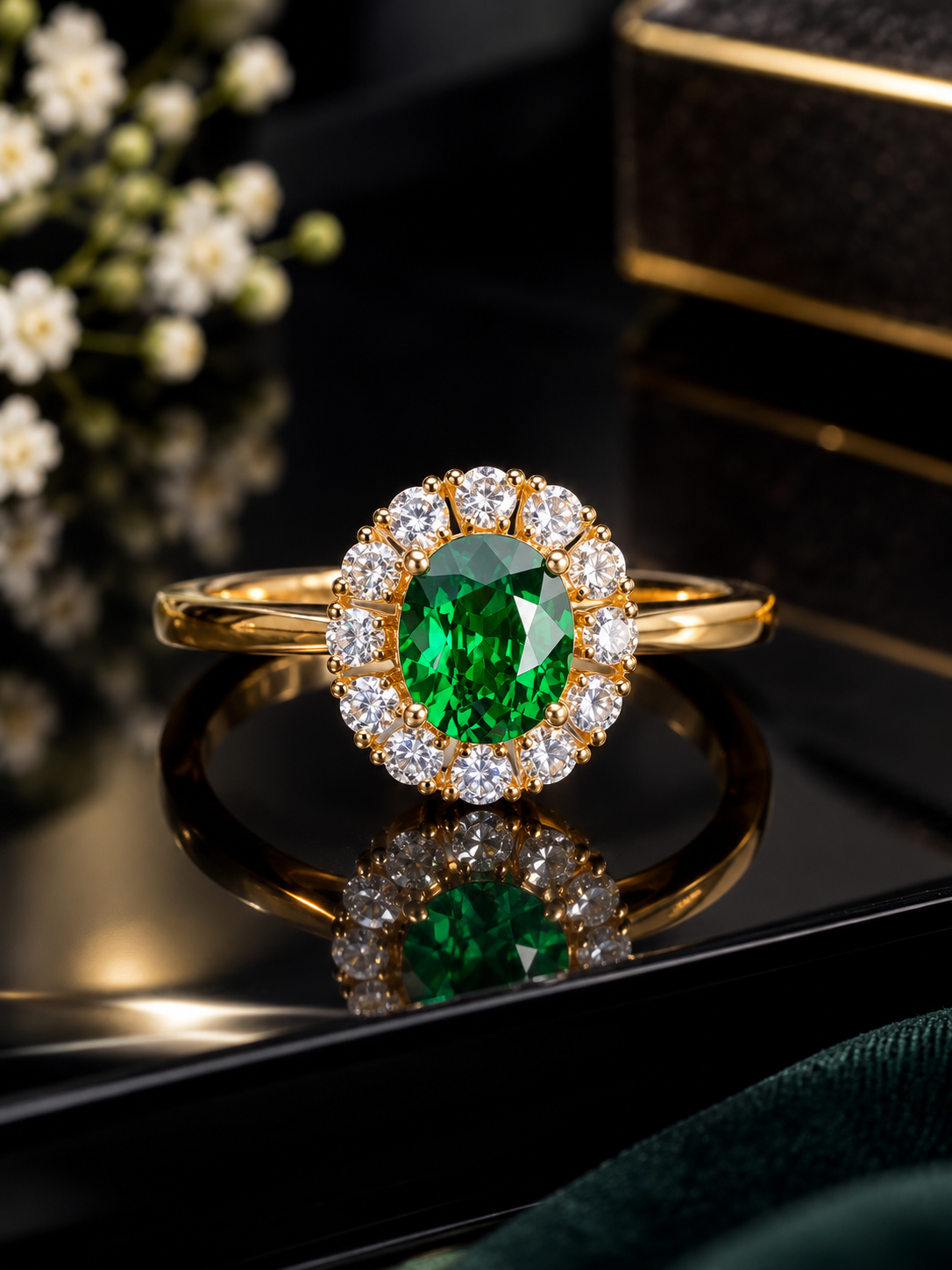 18K Gold Tsavorite & Diamond Ring â€“ 1.05 Carats 
