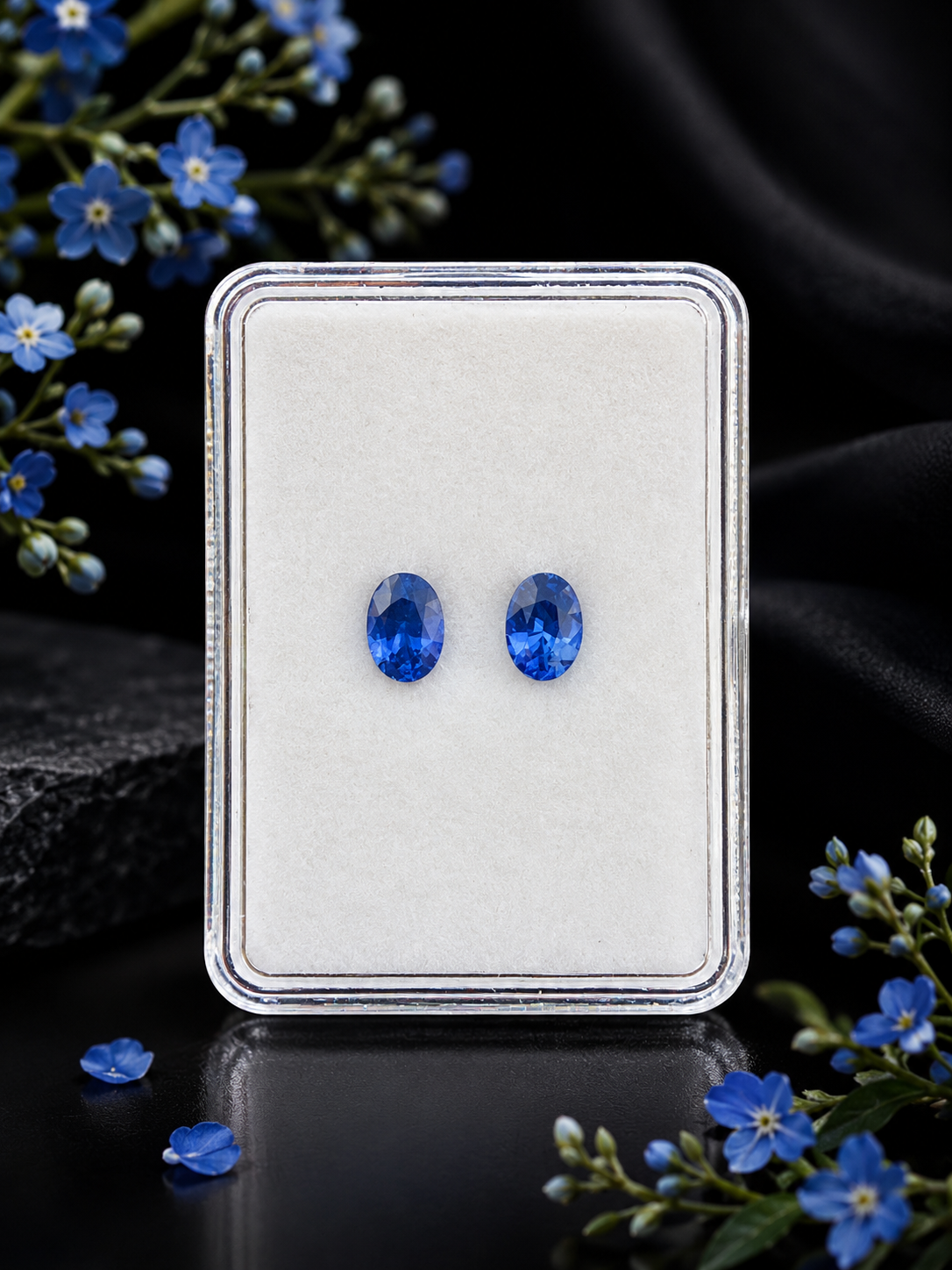 Blue Sapphire (Heated) Pair â€“ 2.00 Carats