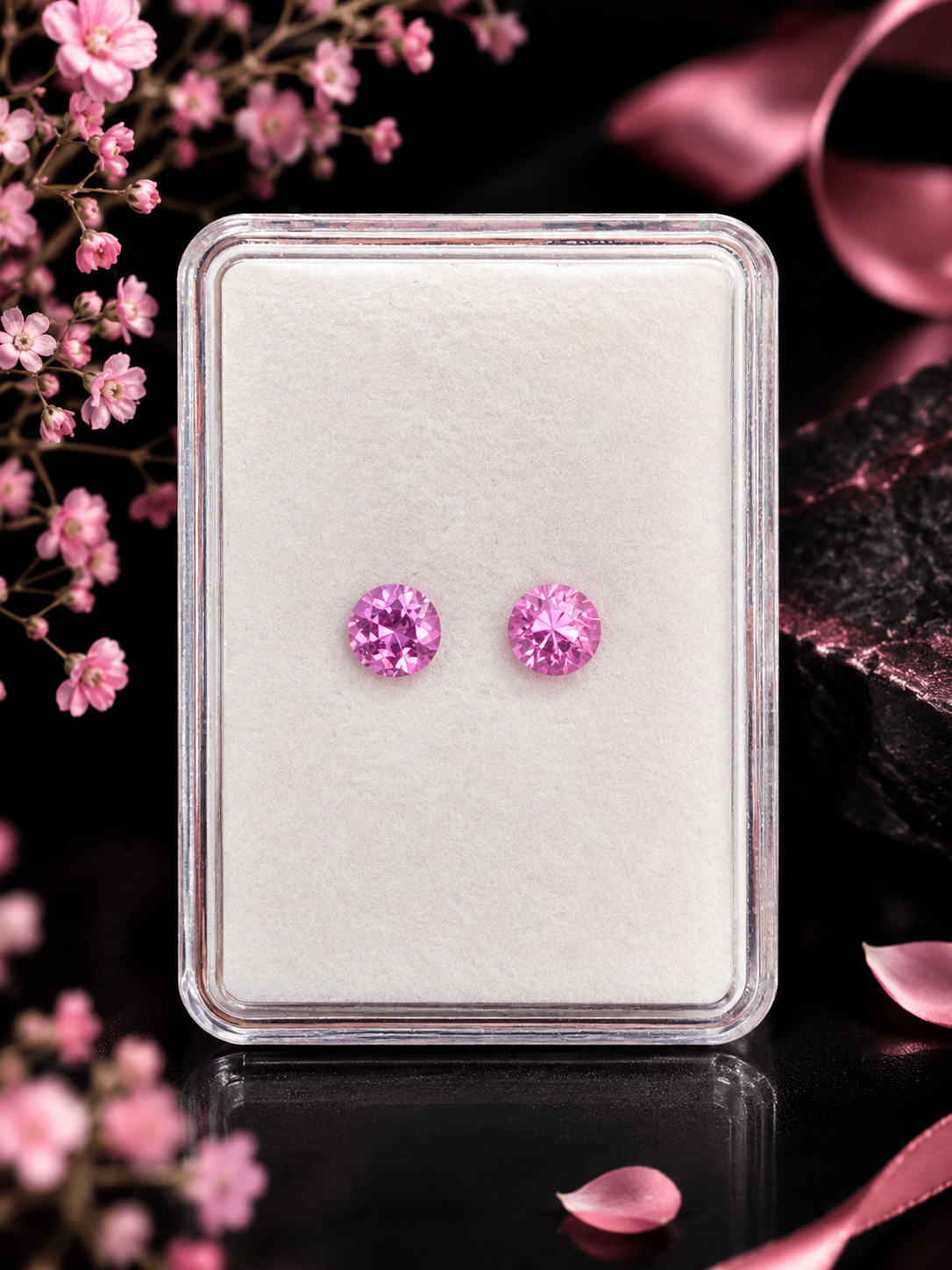 Pink Sapphire (Heated) Pair â€“ 1.66 Carats